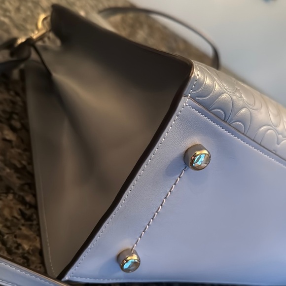 Coach Gray embossed Bag with Signature embossed logo NWT - Picture 12 of 16